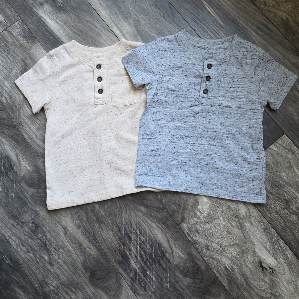 Cat & Jack Short Sleeve Henley Shirts